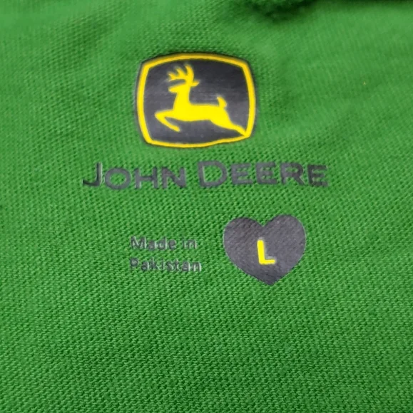 John Deer Gold Sequined Logo Tee Large - Picture 3 of 7
